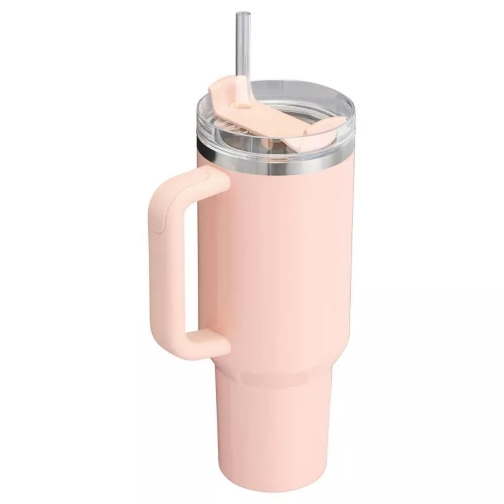 Stanley 40 oz Quencher Tumbler H2.0 Flowstate Glazed Donut Gloss Ballet Pink NWT - Picture 2 of 14